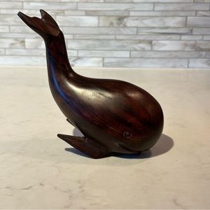 Vintage Ironwood MCM Mid Century Modern Ironwood Carved Whale